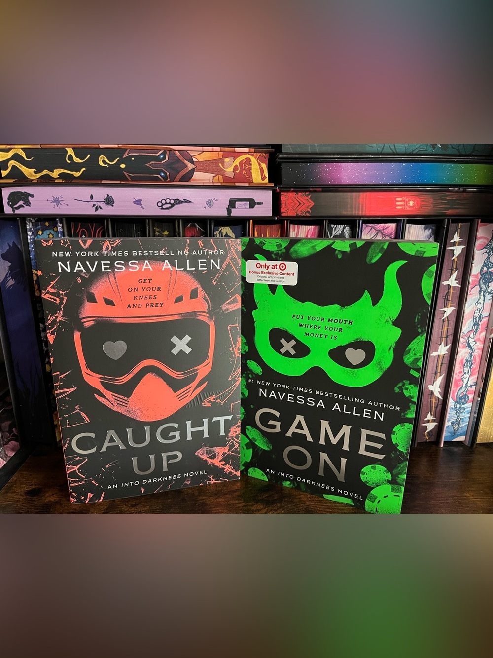 Into Darkness series by Navessa Allen
Game on and caught up Target Exclusives